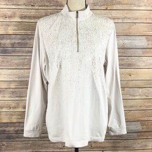 Zenergy Golf by Chico’s Ivory and Gold Pullover
